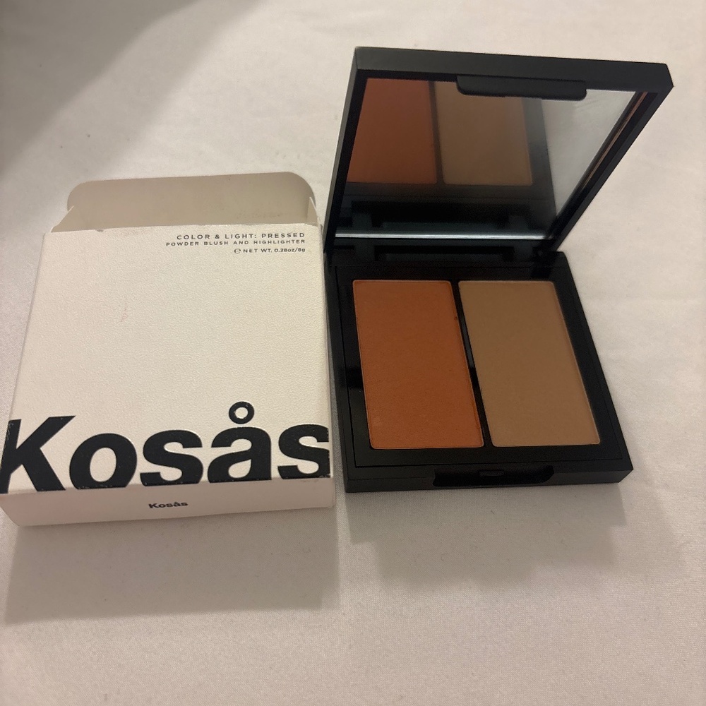 New Kosas Papaya Color & Light blush and highlighter palette